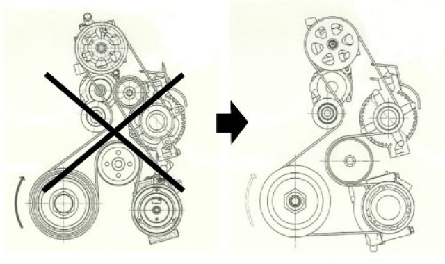 Схема ремня генератора хонда цивик 4д